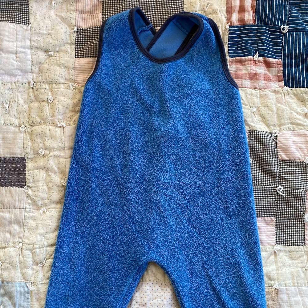 Zutano blue fleece overalls